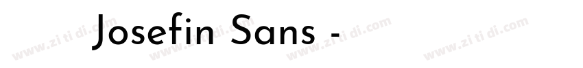 商用需购买授权Josefin Sans 字体转换